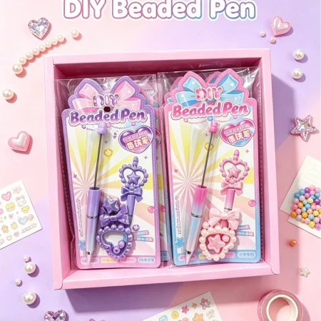 DIY Gummy pen set, children's handmade bead pen, cute girl assembly gel pen, student stationery gift DIY Gummy pen set, children's handmade bead pen, cute girl assembly gel pen, student stationery gift